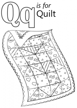 Letter Q is for Quilt coloring page | Free Printable ...