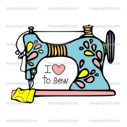 I Love to Sew svg Sewing svg Crafts svg Embroidery svg ...