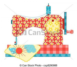 Sewing Logos Free | Vector - Sewing machine on white ...