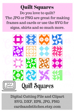 These Quilt Squares Clipart and SVG are perfect for making ...