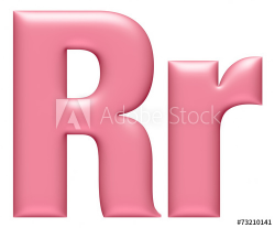 Big and Small Letter R isolated on white background - Buy ...