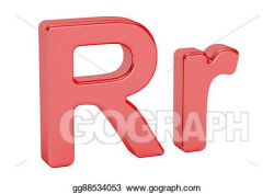 Clip Art - Small and large red letter r alphabet, 3d ...