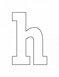 Lowercase letter H pattern. Use the printable outline for crafts ...