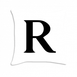 Letter R - Serif Font - Decorative Throw Pillow – Cushion the Blow