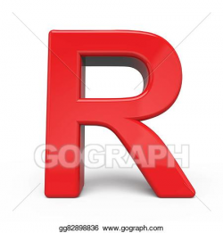 Stock Illustration - 3d glossy red letter r. Clip Art ...