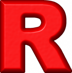 Presentation Alphabets: Red Refrigerator Magnet R