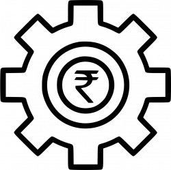 Gear Setting Configuration Rupee Money Finance Currency Svg Png Icon ...