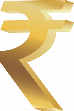 HD Symbol Png Clip Art - Golden Rupee Sign Png , Free ...