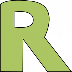 Green Letter R Clip Art - Green Letter R Image