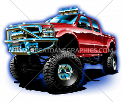 Big Tire Truck | Production Ready Artwork for T-Shirt Printing