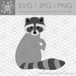 Raccoon Clipart Raccoon SVG file Woodland Animal Clipart