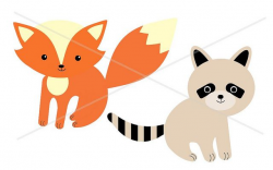 Baby fox and raccoon clip art by smiles and squiggles, via ...
