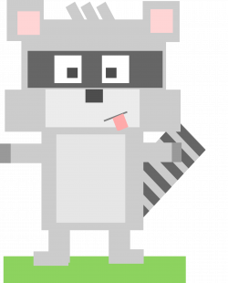 Clipart - Square animal cartoon raccoon