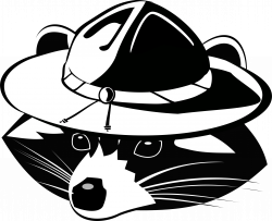 Clipart - Raccoon scout