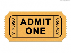 Admission ticket PSD template and web icon. Admit one ...