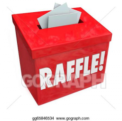 Stock Illustration - 50-50 raffle enter to win box drop your ...