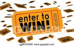 Clip Art - Enter to win contest raffle lottery ticket words ...