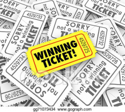 Stock Illustration - Winning ticket one unique winner raffle ...