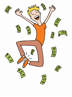 Royalty-free Clip Art - Win The Lottery Cartoon - money ...