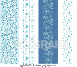 Vector Stock - Set of four raindrops vertical seamless ...