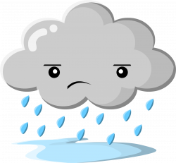 Sad Rain Cloud Png Clipart - Full Size Clipart (#1403774 ...