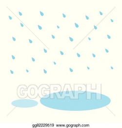 Vector Clipart - Raindrop and water in rainy. Vector ...