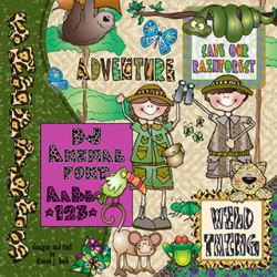 Rain forest clip art, printables and font collection by DJ ...