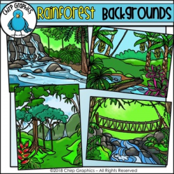 Rainforest Background Scenes Clip Art - Chirp Graphics