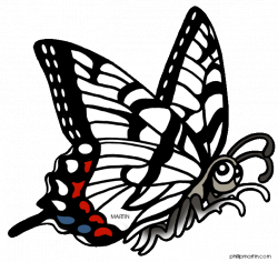 Animals Clip Art by Phillip Martin, Zebra Swallowtail Butterfly