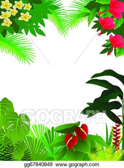 Vector Stock - Tropical rainforest background. Clipart ...