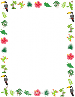 Rainforest Border: Clip Art, Page Border, and Vector Graphics