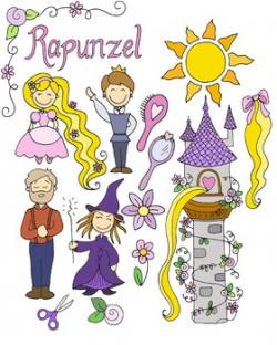 Rapunzel Fairytale Clipart Set {KT Creates Original}