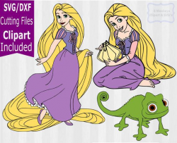 Tangled SVG & Clipart, Rapunzel SVG, Rapunzel clipart, cutting file, disney  svg files, princess svg, vector, svg files for silhouette,