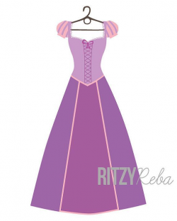 Dress clipart tangled - Pencil and in color dress clipart ...
