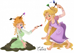 Image - Art time rapunzel and anna by pussycat puppy-d6yh56l.png ...