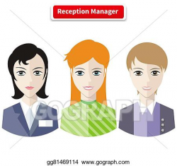 Vector Illustration - Reception manager. Stock Clip Art ...