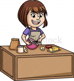 Woman Making A Cake | Cooking Clipart | How to make cake ...
