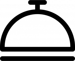 Tool Outline Of Hotel Reception Or Covered Food Tray Svg Png Icon ...