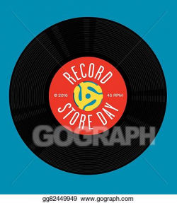 Vector Art - Record store day design. Clipart Drawing ...