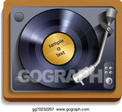 Vector Art - Vinyl record player print. EPS clipart ...