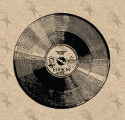 Retro Vinyl Record image Instant Download printable Vintage black and white  clipart digital transfer paper burlap fabric ceramic HQ300dpi