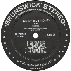 Rosie And The Originals Record Label Shots