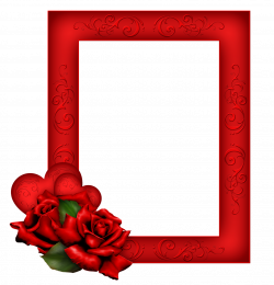 Beautiful Transparent PNG Red Frame with Roses | Gallery ...