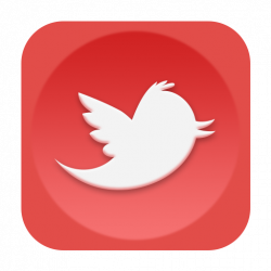 Twitter Old Icon - Red Social Media Icons - SoftIcons.com