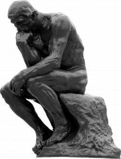 The-Thinker-Auguste-Rodin-Grayscale.png (1770×2328) | Seven Wonders ...