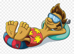 Cartoon Beach Vacation Boy - Clipart Relax - Png Download ...