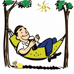 Free Clipart Of A Man Relaxing In A Hamm #109432 - PNG ...