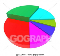 Stock Illustration - Pie chart represents financial report ...