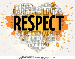 Vector Art - Respect word cloud collage. Clipart Drawing ...