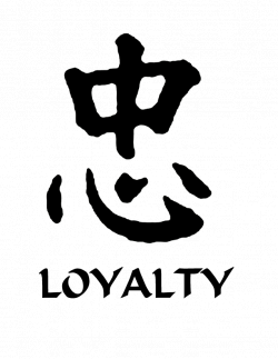 This is the Chinese character for loyalty. The top part is the ...